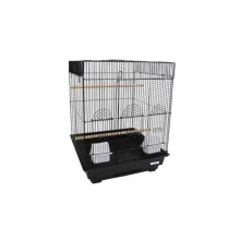 Flat Top Small Bird Cage in Black