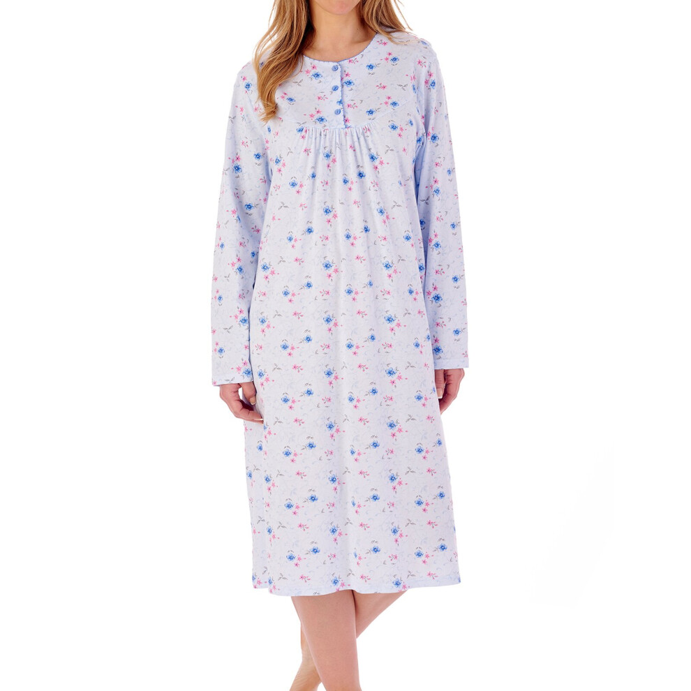 Slenderella ND02107 Women's Ditsy Print Cotton Nightdress