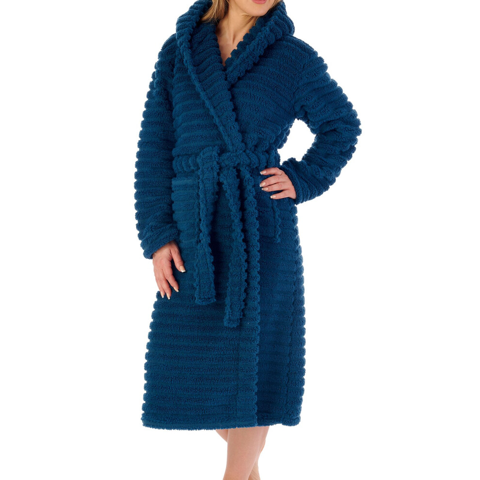 (Teal, Medium) Slenderella HC02320 Women's Wrap Front Dressing Gown