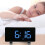 (Blue) Curved LED Snooze Alarm Clock Dimmer Sleep Timer 1