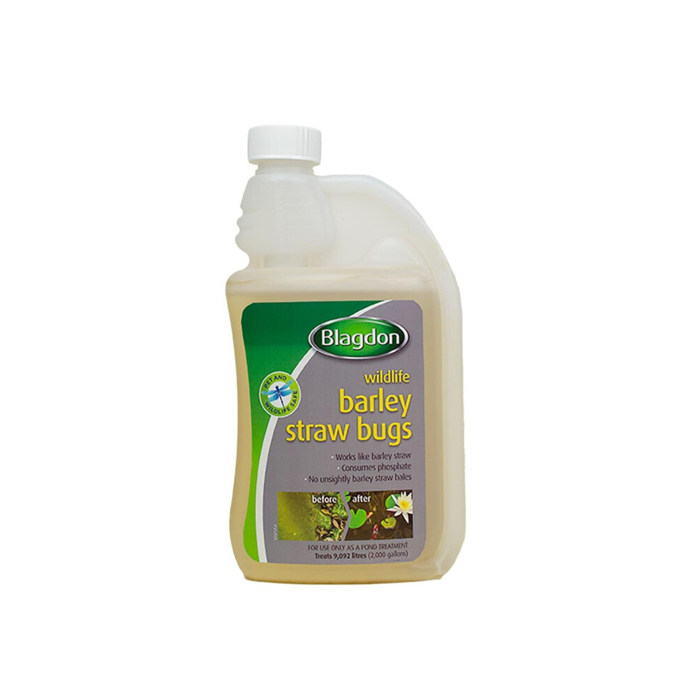 Blagdon Natural Barley Straw Bugs, Clears Water, Algae And Blanketweed From Pond 500Ml Green