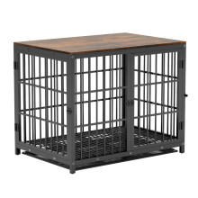 (Black, L(36inch)) Furniture Style Wooden Dog Crate Pet Kennel End Table