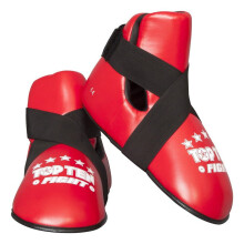 (Large) TOP TEN POINTFIGHTER SPARRING BOOTS - RED