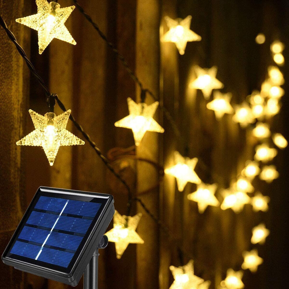 50 LED Solar Star String Lights, Garden Patio Yard Lamp Waterproof