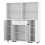 URBN Living (White) 4 Door 4 Shelf 1 Drawer Bookcase Cupboard Display 2