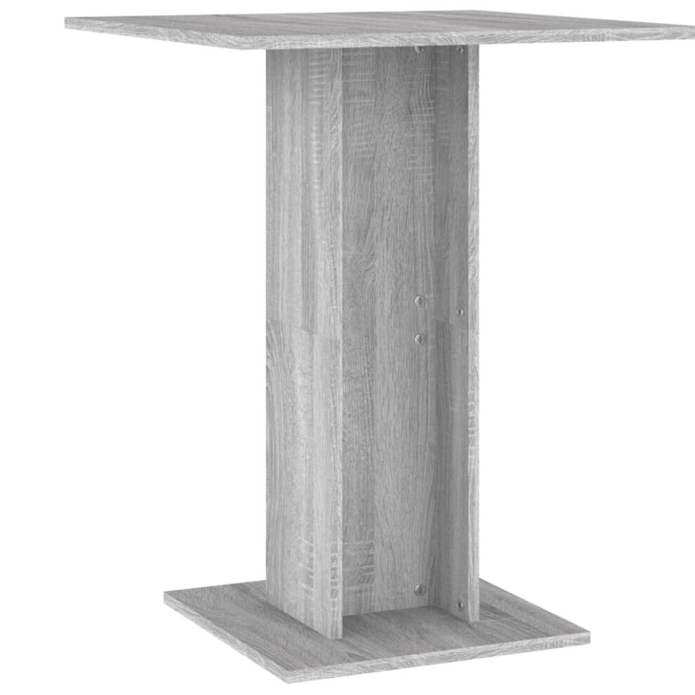 (grey sonoma) vidaXL Bistro Table Engineered Wood Bar Pub Patio Dining Table Multi Colours