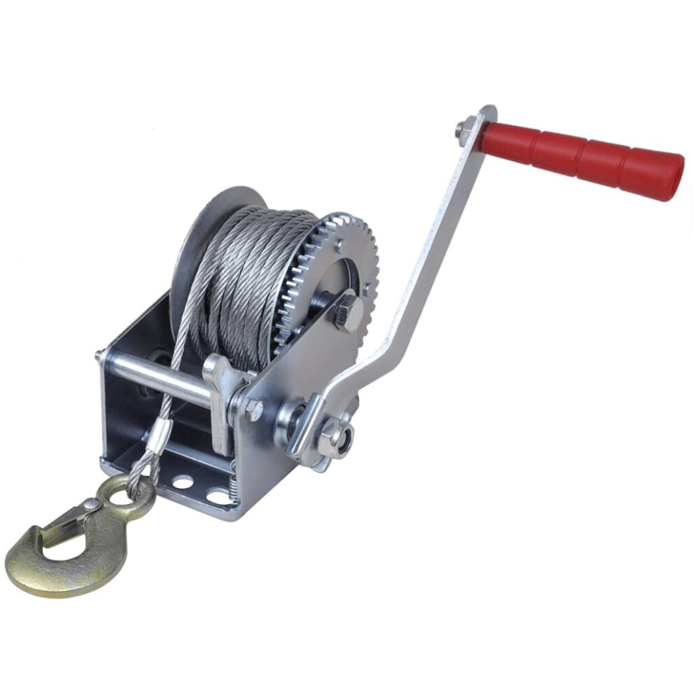 vidaXL Hand Winch 360 kg Business Industrial Hoist Lift Manual Winch Puller