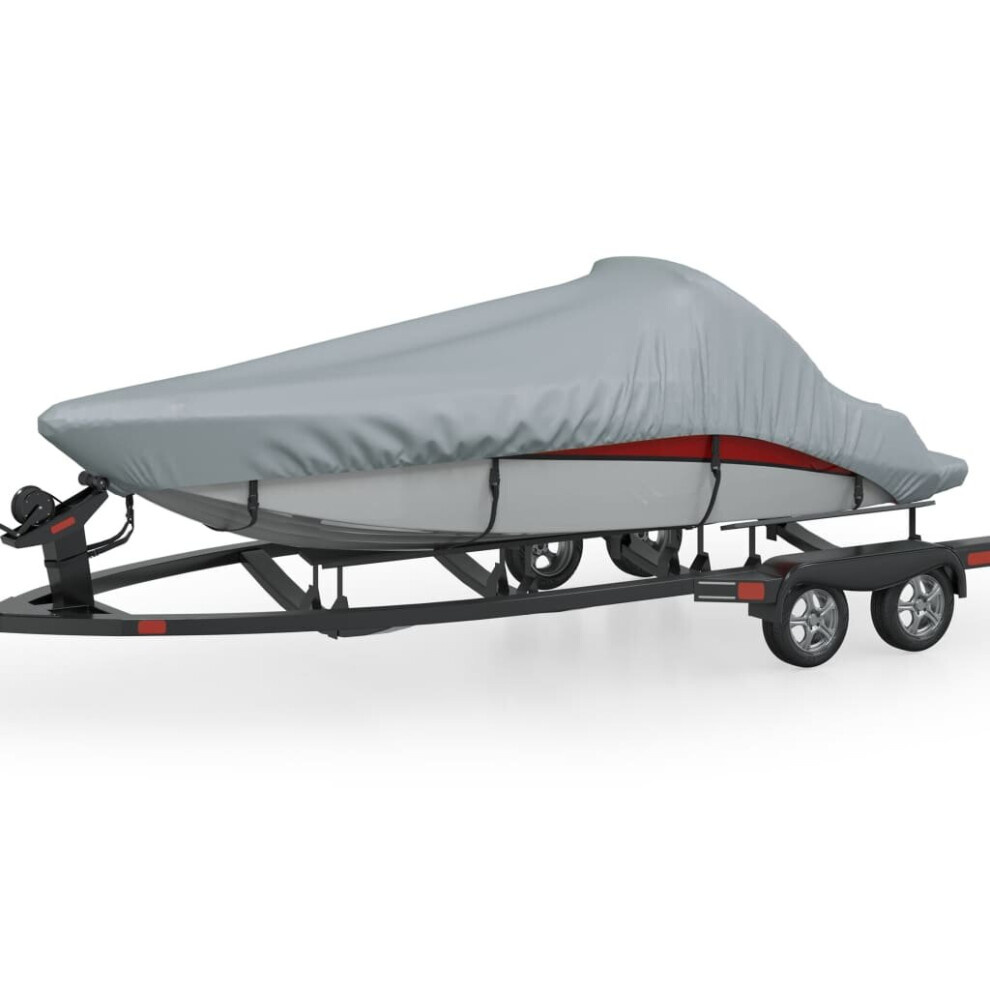 vidaXL Boat Cover Grey 620x294 cm Boat Canopy Storage Cover Waterproof UV Rays