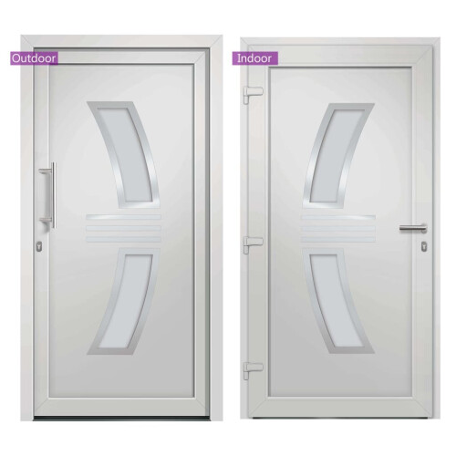 VidaXL vidaXL Haustür Weiß 98x208 cm 2