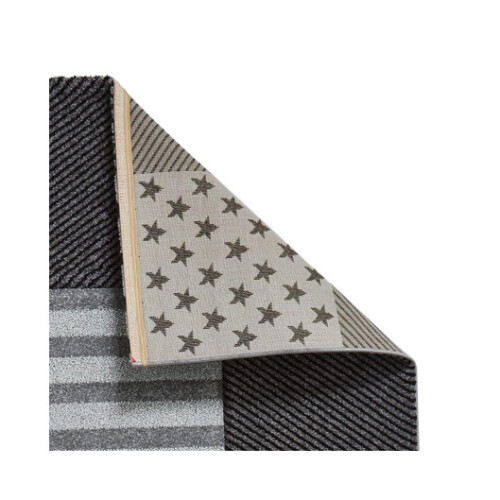 Think Rugs Patch Pattern Kids Rug - Grey - 120cm x 170cm 2