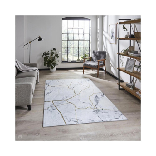 Think Rugs Flynn  Ivory/Gold - 150cm x 230cm
