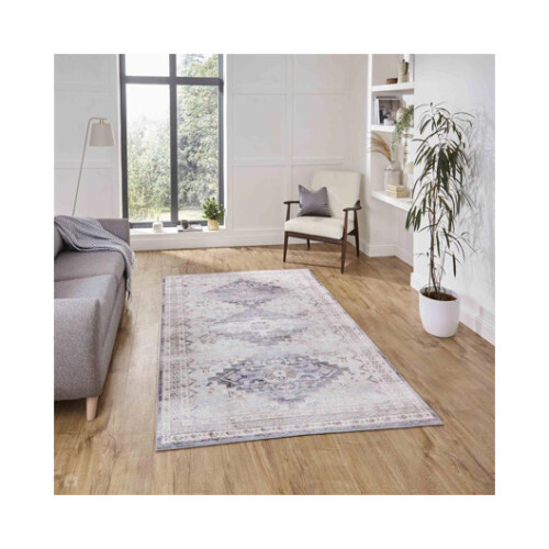 Think Rugs Tiana Rug Grey/Beige- 60cm x 225cm 1