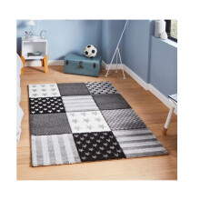 Patch Pattern Kids Rug - Grey - 120cm x 170cm
