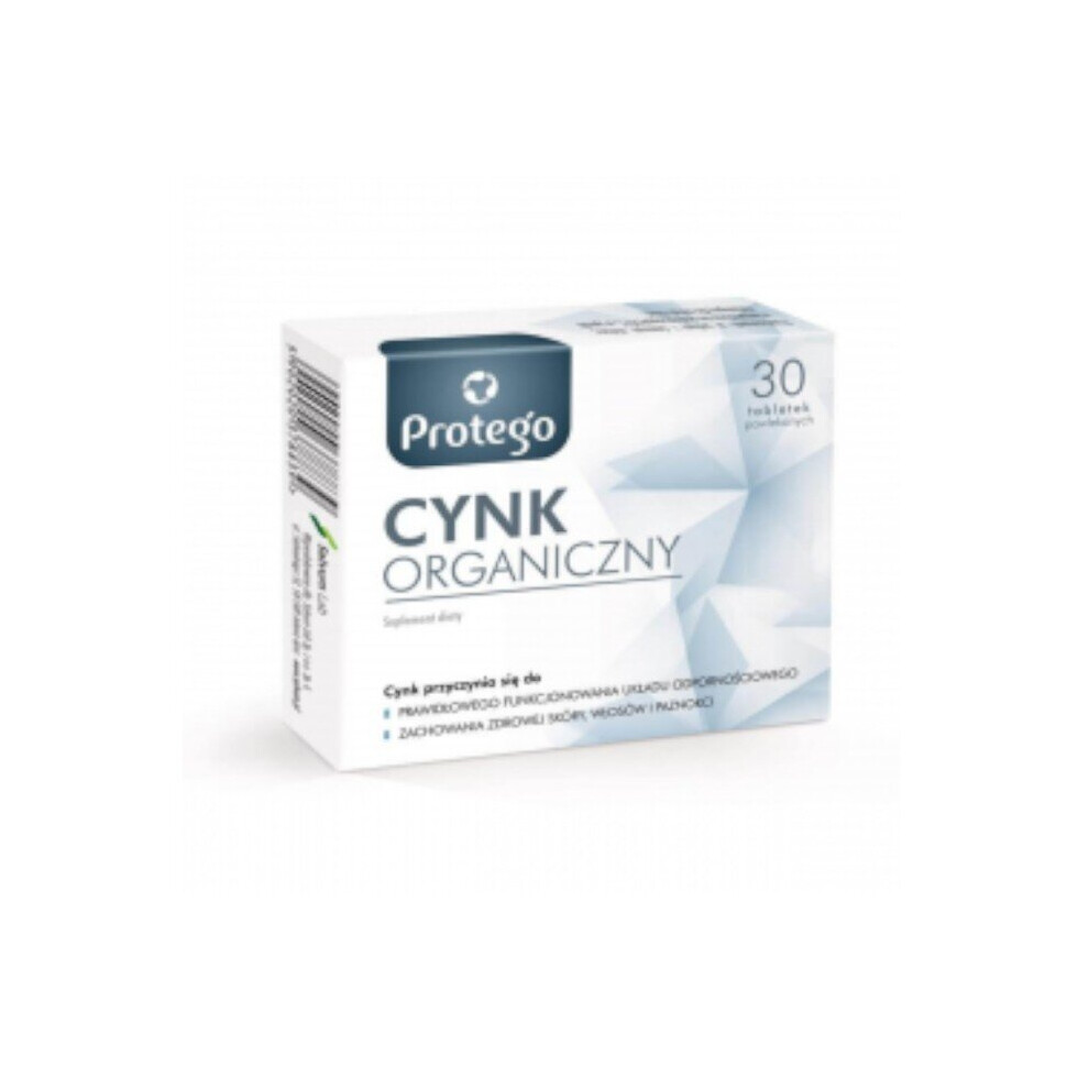 PROTEGO ZINC Organic Cynk Organiczny - 30 tablets