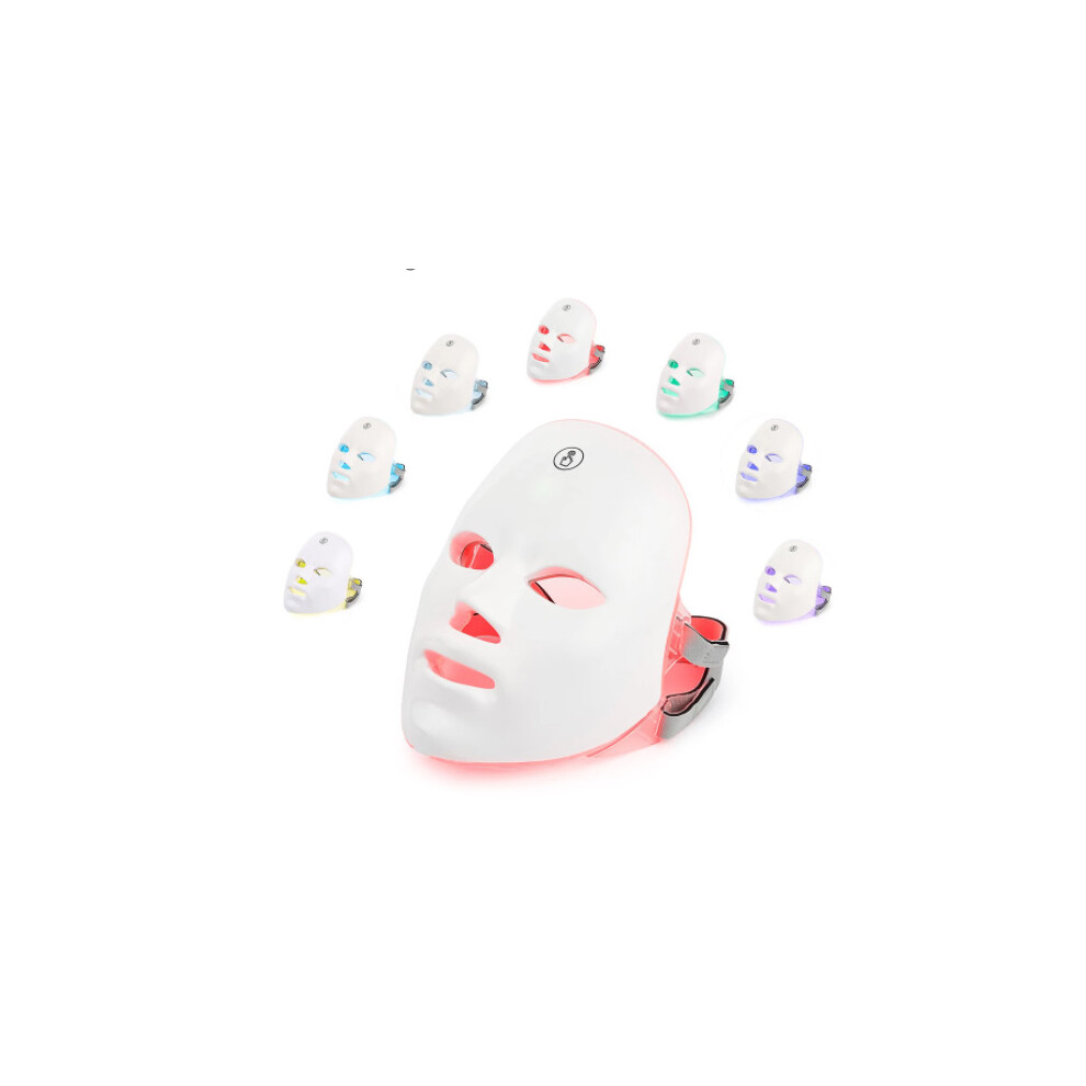 09807-0898 Usb Charge 7Colors Led Facial Mask Photon Therapy Skin Care Mask