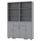 URBN Living (Grey) 4 Door 6 Shelf 1 Drawer Cabinet Bookcase Cupboard 1