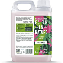 Faith in Nature Dragon Fruit Shampoo 2.5L – Refillable Bulk Bottle, Cruelty-Free, 100% Natural Fragrance, Revitalising for All Hair Types
