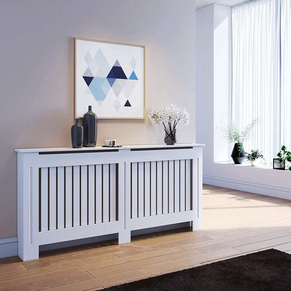 (LARGE) White Modern Traditional Wood Grill Furniture MDF