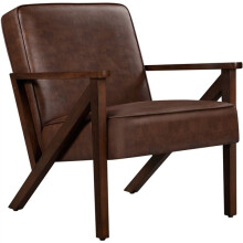 (Dark Brown) Yaheetech Accent Chair Faux Leather Armchair