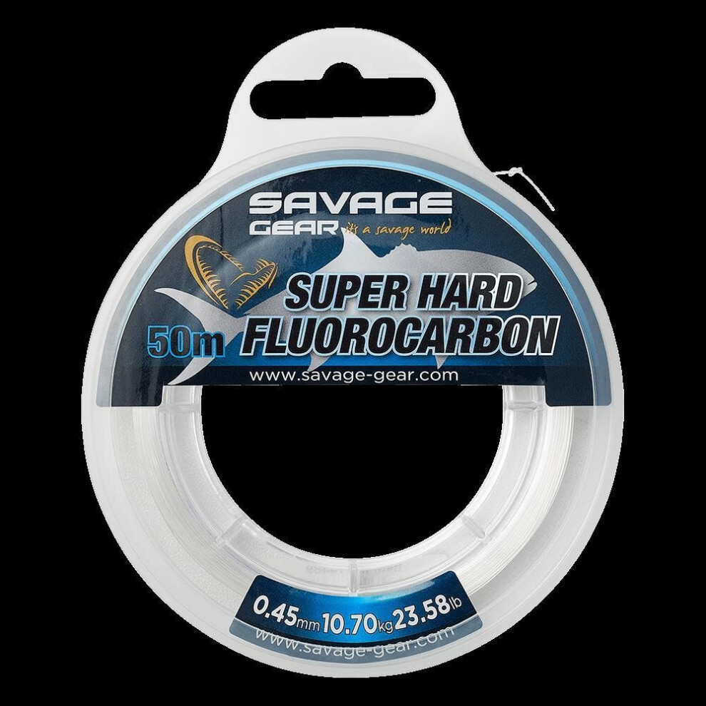 (0.45mm 23.58lb) Savage Gear Super Hard Fluorocarbon 50m-image-OPC-PB7YCQT-NEW