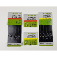 (Barbless 15" Size 8) Korum Big Fish Quickstop Hair Rigs