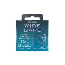(Size 14 to 4lb) Drennan Wide Gape Micro Barbed Hooks to Nylon
