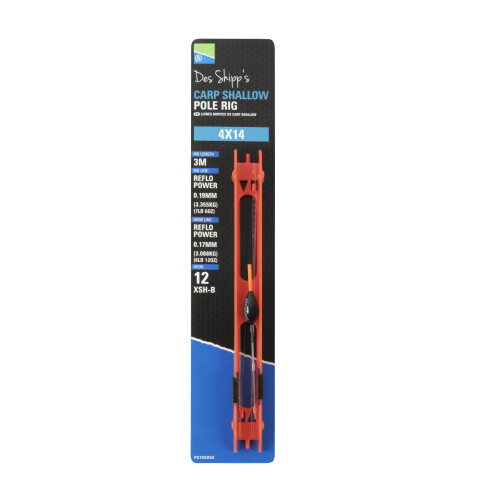 (4x14) Preston Innovations Carp Shallow Pole Rig