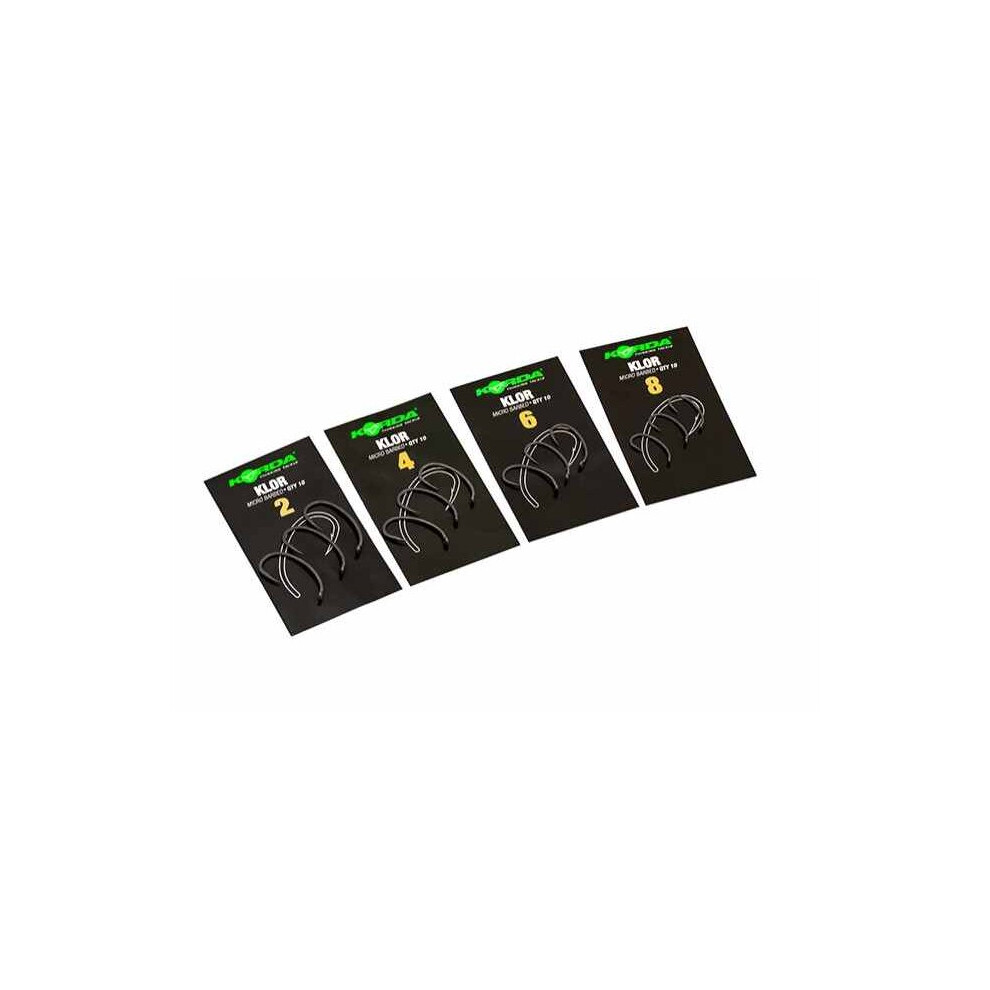 Korda () Klor Hooks Barbed Size 4