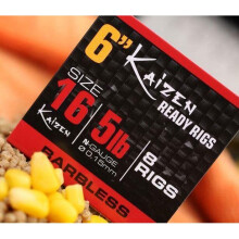 (Size 18 to 4lb (0.13mm)) Guru 6 Inch Kaizen Ready Rigs