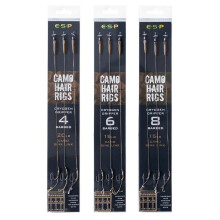 (Size 4) ESP Camo Hair Rigs Cryogen Gripper Barbed
