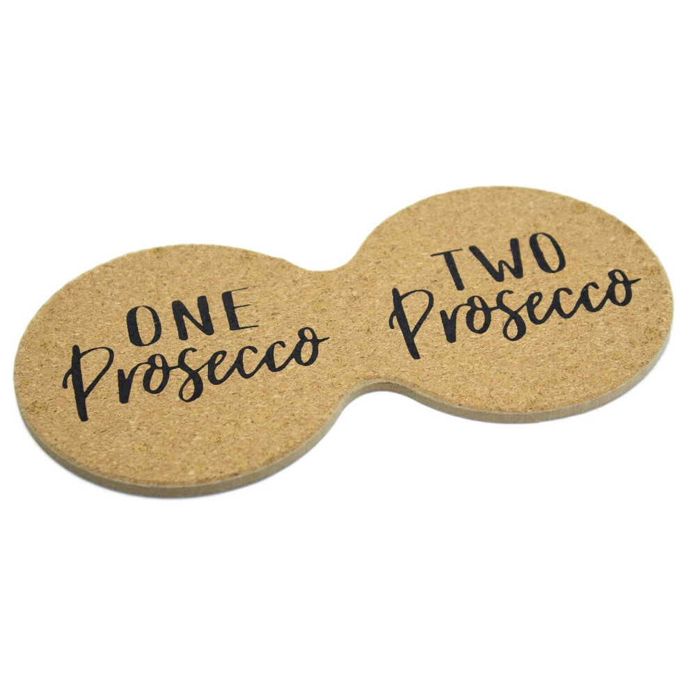 Novelty Prosecco Cork Double Drinks Coaster ~ Cup Mug Table Mat