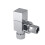 NRG Modern Square Towel Rail Angled Chrome Radiator Valves Certral Heating Taps 15 mm (Pair) 3