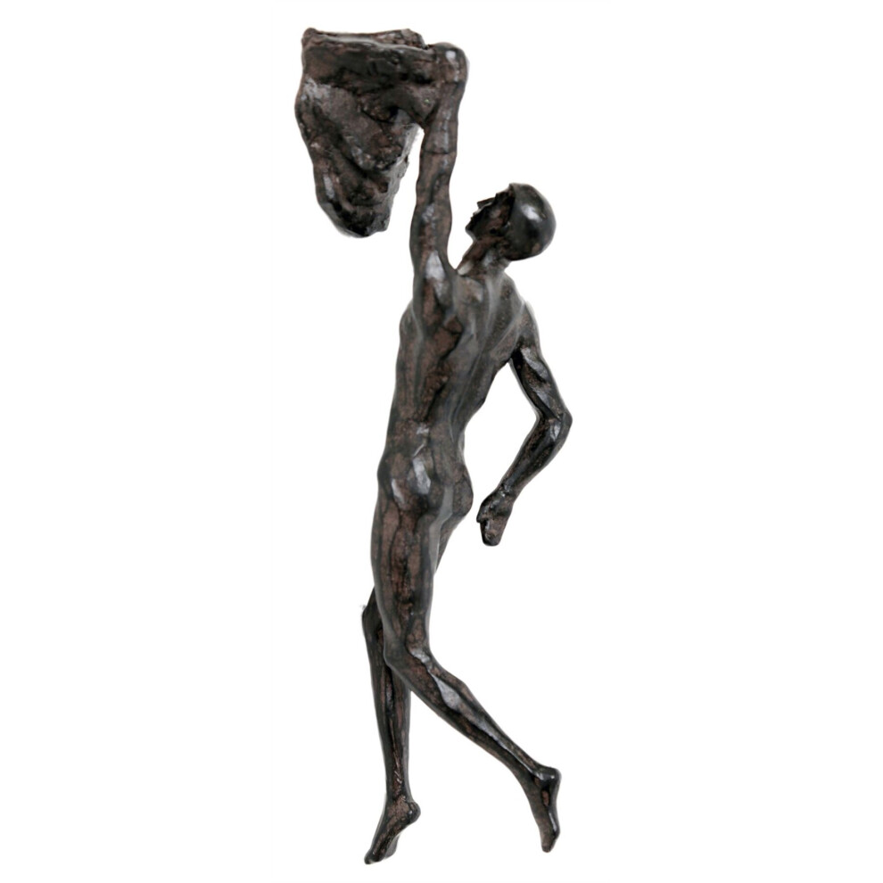 Stunning Resin Sculpture Rock Climbing Man Wall Art ~ Hanging Decoration Straight Legs
