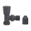 NRG NRG Anthracite Round Head Angled Manual Radiator Valve Central Heating Taps One Pair 3