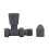 NRG Thermostatic TRV Manual Radiator Valves Straight Anthracite Pair 4