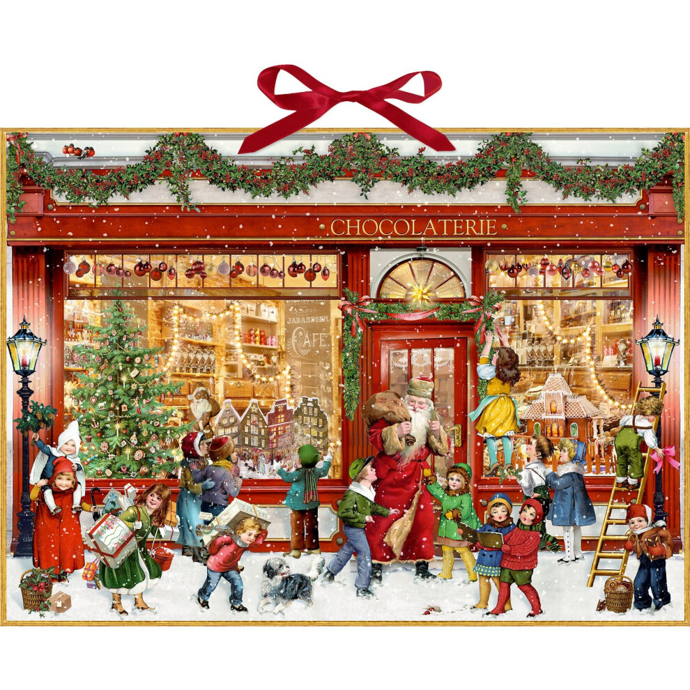 Carousel Deluxe Traditional Card Advent Calendar Large - The Chocolate Shop