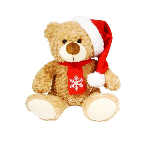 Carousel Soft Plush Bailey Christmas Teddy Bear Cuddly Toy 26cm
