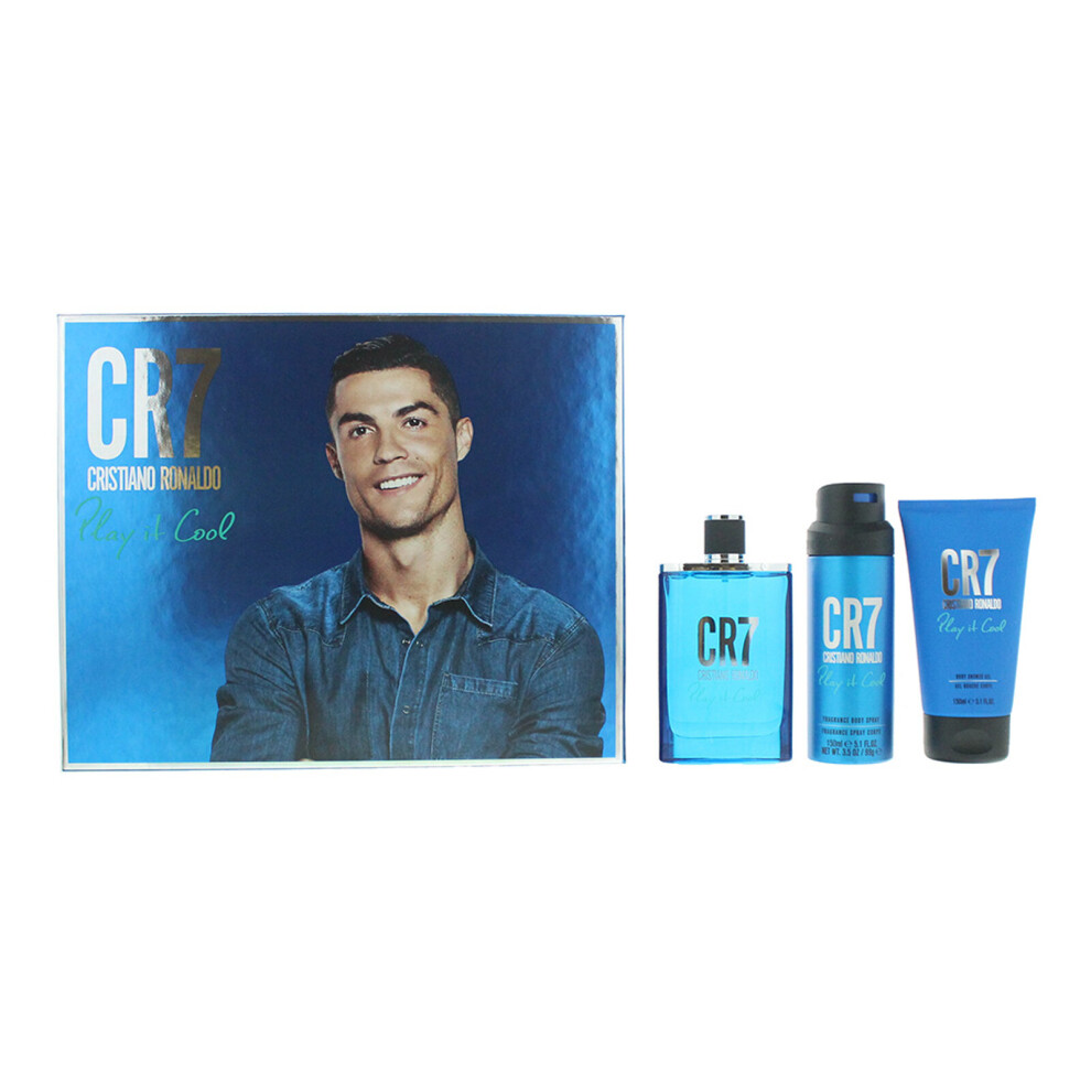 Christiano Ronaldo Cristiano Ronaldo Cr7 Play It Cool 100Ml Edt 3 Piece Gift Set
