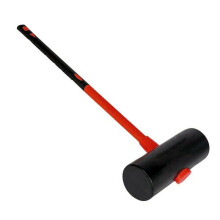 6kg Paving Maul with 990mm Fibreglass Handle – Heavy Rubber Slab Hammer for Kerbs, Flagstone & Concrete hm055
