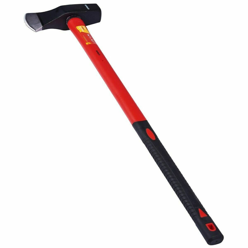 6lb 96oz Axe Fibreglass Handle Hammer Log Splitter Maul Steel Head A3310
