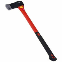 4lb 64oz Felling Axe Fibreglass Handle Hammer Log Splitter Steel Head A2960