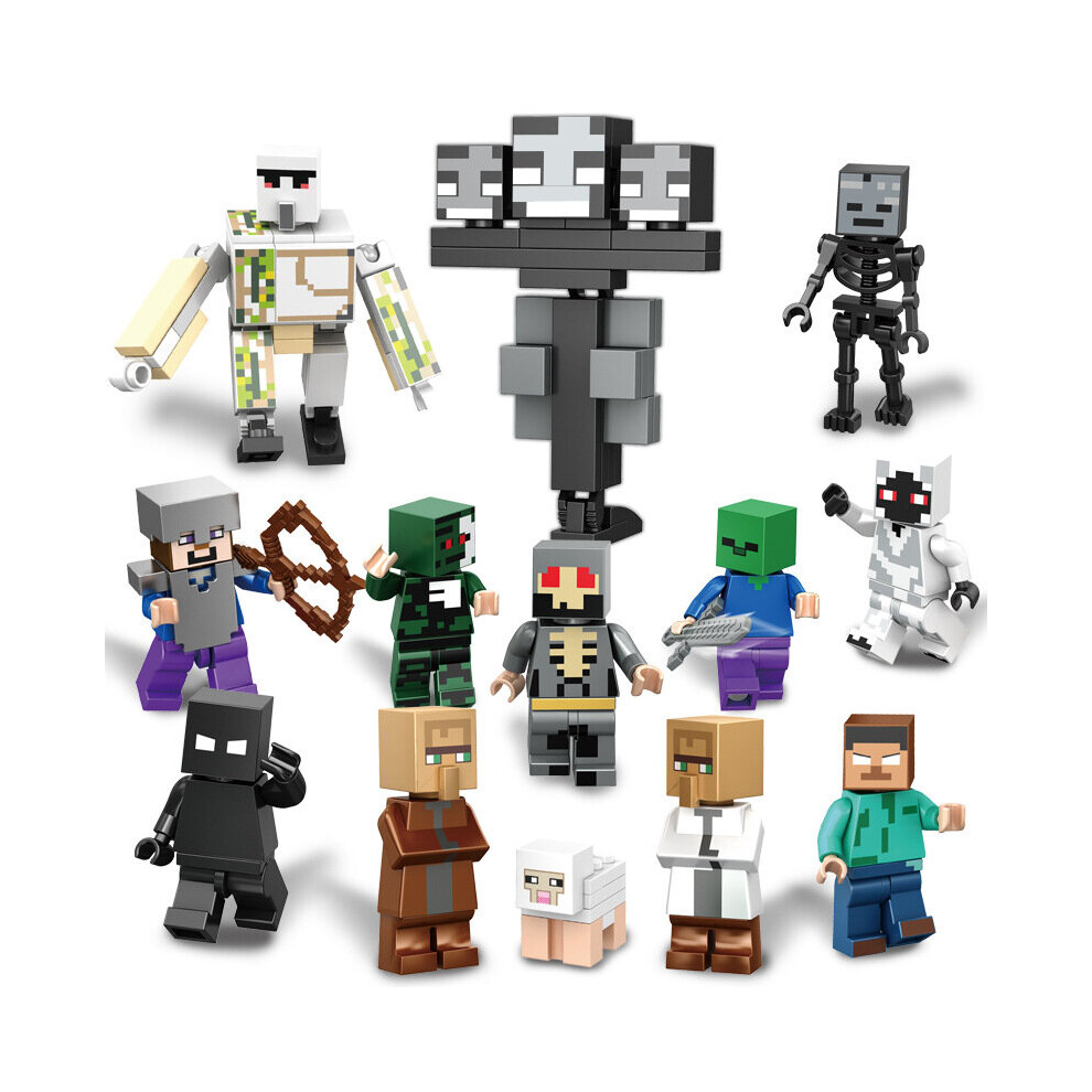 (XL04(13pcs)) Minecraft My World Series Minifigure Fit Lego Building & Construction Toys