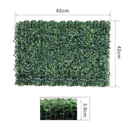 18x Plant Artificial Mat Wall Hedge Grass Fence Foliage Panel Decor 1