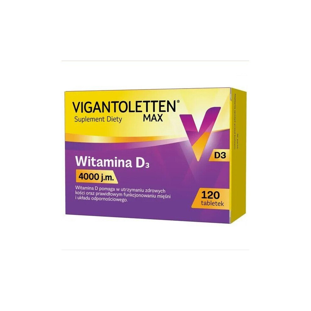 Vigantoletten Max, vitamin D3 4000 IU, 120 tablets