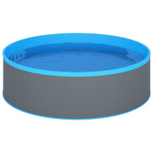 vidaXL Splasher Pool Grey Outdoor Inflatable Above Ground Swimming Pool Garden