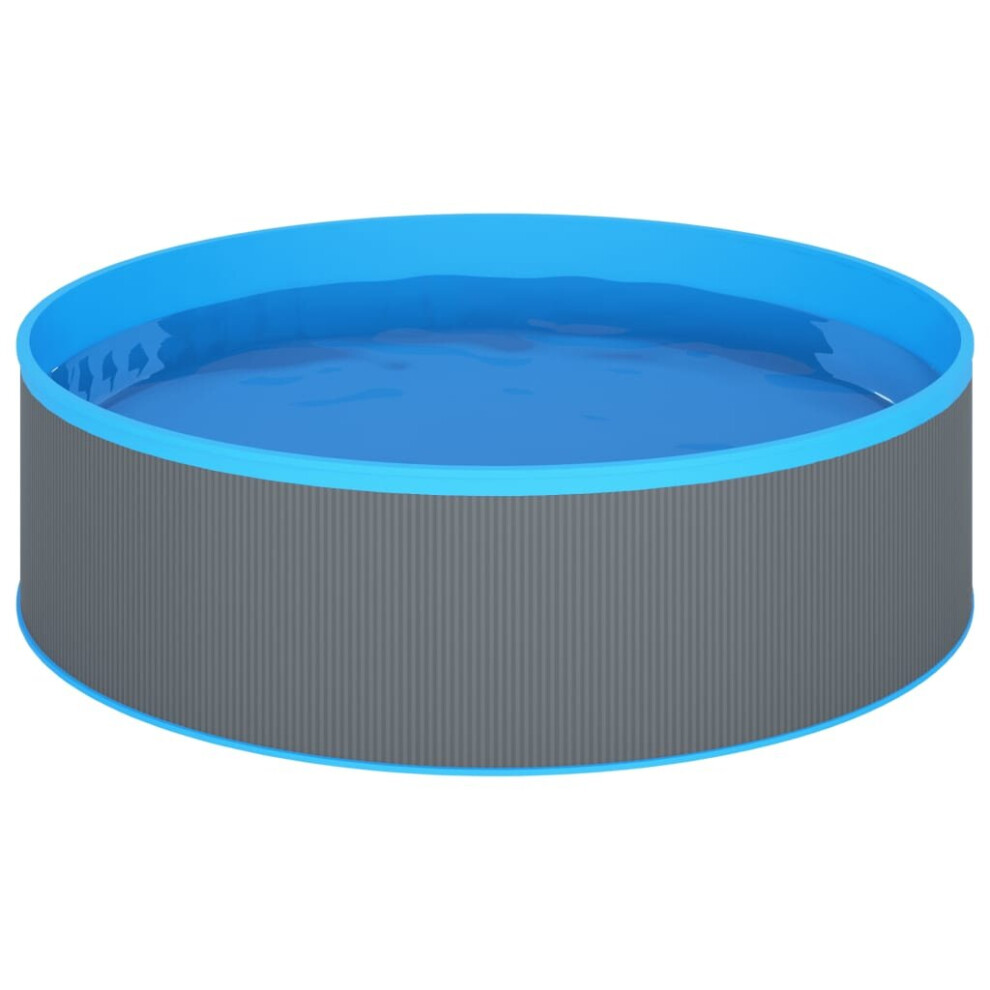 vidaXL Splasher Pool Grey Outdoor Inflatable Above Ground Swimming Pool Garden