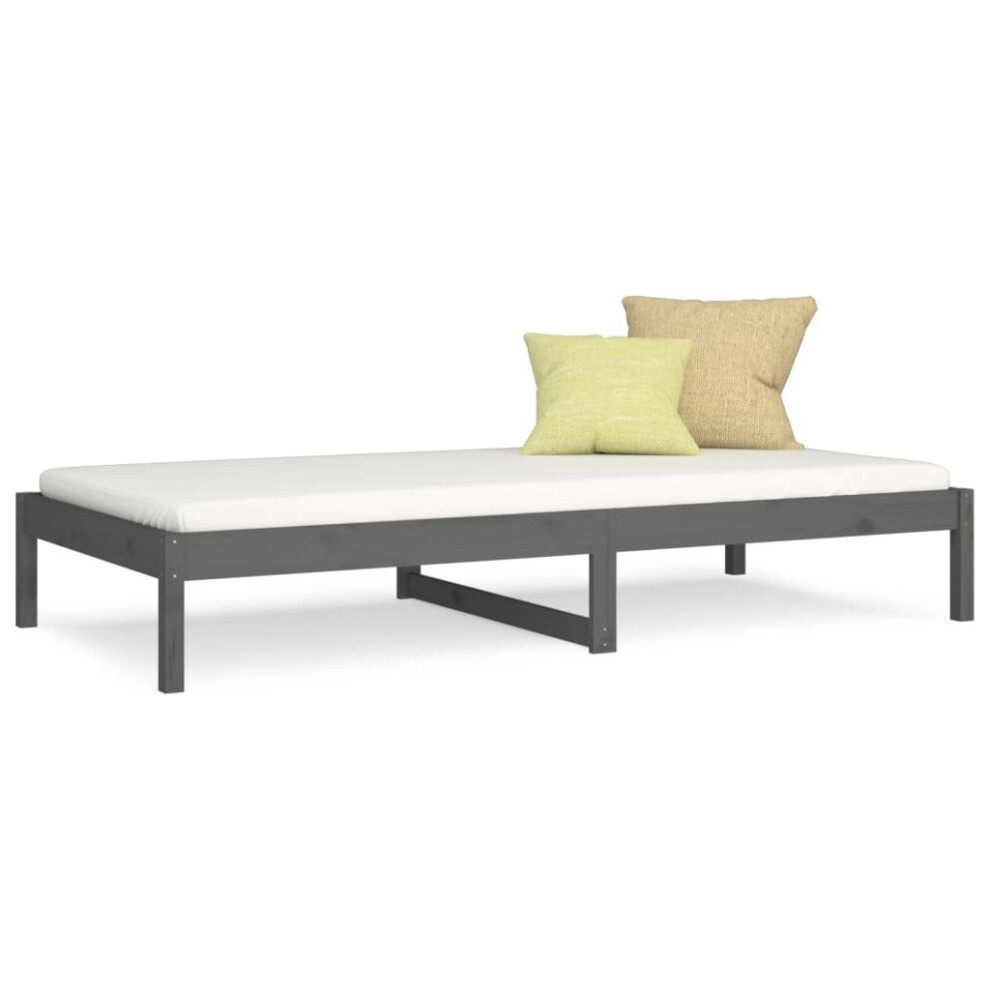 (grey, 90 x 200 cm) vidaXL Solid Wood Pine Day Bed Wooden Occasional Sofa Bed Multi Colours/Sizes