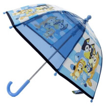 William Lamb Bluey Kids Folding Umbrella - Officially Licensed Character Dome Umbrella, 54cm Diameter, Colorful with Hook Handle