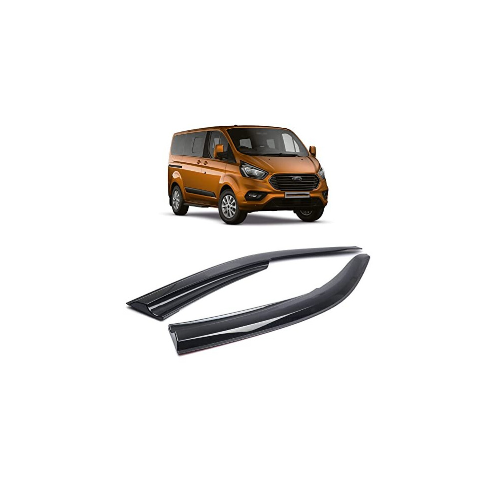 Robust Car Parts Wind Rain Sun Smoke Guard Deflectors Front Pcs For Transit Custom 2012-On Size 2