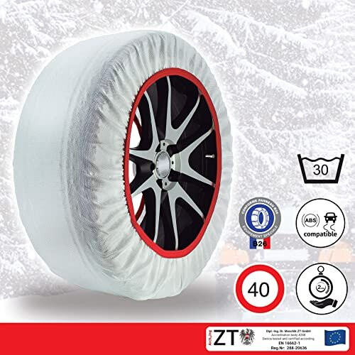 Husky Husky HUSTX02 Snow Chains, White, Medium 1